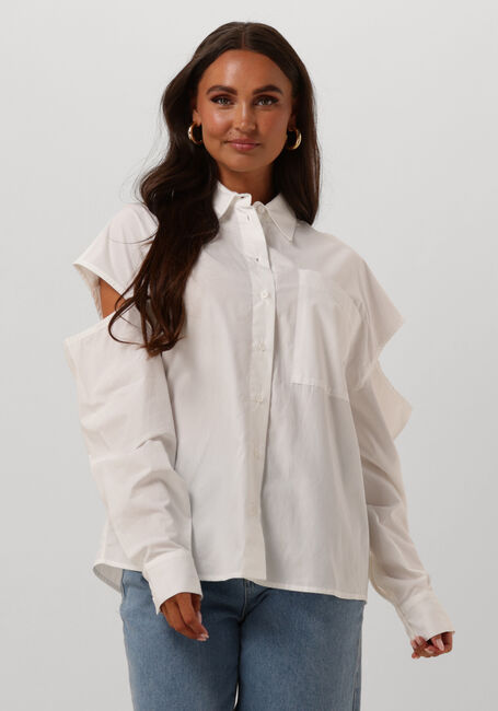 Weiße ALIX THE LABEL Bluse LADIES WOVEN CUT OUT POPLIN BLOUSE - large