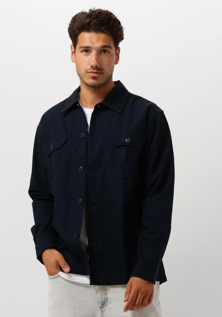 Dunkelblau SELECTED HOMME Overshirt SLH-CANVAS WORKWEAR OVERSHIRT LS - large