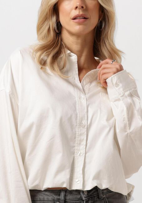 Weiße CATWALK JUNKIE Bluse CROPPED BUTTON UP BLOUSE - large