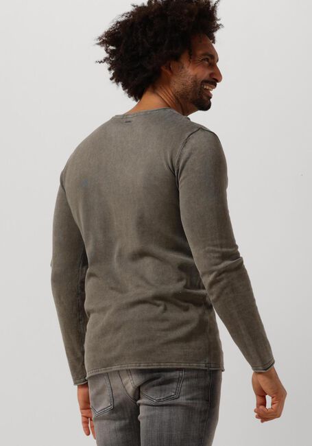 Olive PURE PATH Pullover FLAT KNITTED SHIRT WITH SMALL LOGO ON CHEST - large