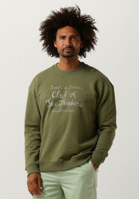 Grüne SCOTCH & SODA Sweatshirt CHEST ARTWORK SWEATSHIRT - large