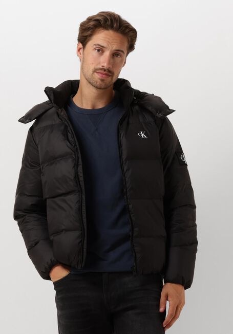 Schwarze CALVIN KLEIN Wattierte Jack ESSENTIALS DOWN JACKET - large