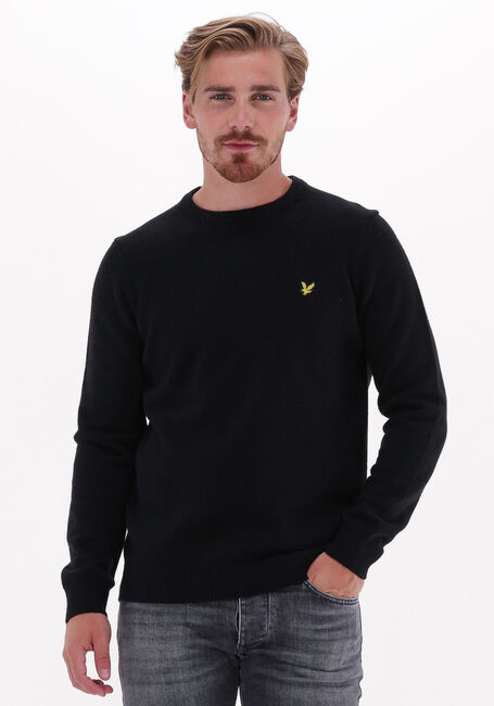 Schwarze LYLE & SCOTT Pullover CREW NECK LAMBSWOOL BLEND JUMPER - large