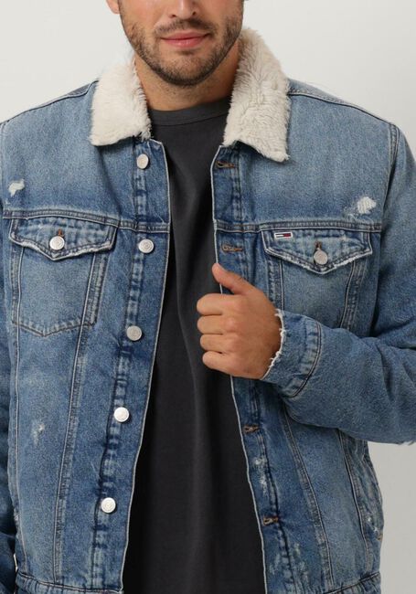 Blaue TOMMY JEANS Jeansjacke TEDDY TRUCKER JACKET - large