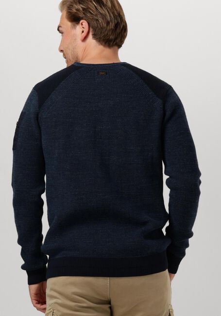 Blaue PME LEGEND Pullover R-NECK COTTON RIB MELEE KNIT - large