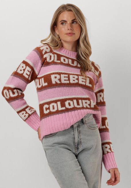 Rosane COLOURFUL REBEL Pullover XIMENIA CR INTARSIA KNITTED SWEATER - large