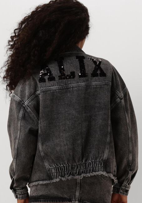 Graue ALIX THE LABEL Jeansjacke LADIES WOVEN SEQUIN DENIM JACKET - large