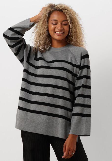 Graue OBJECT Pullover OBJESTER LS KNIT TOP - large