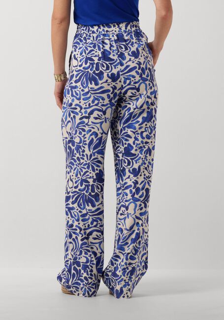 Blaue JANSEN AMSTERDAM Weite Hose WBF429 WOVEN PRINTED WIDE LONG PANTS - large