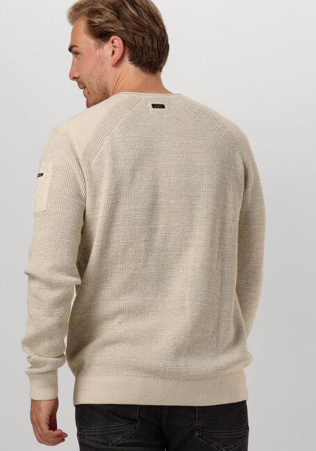 Beige PME LEGEND Pullover R-NECK COTTON RIB MELEE KNIT - large