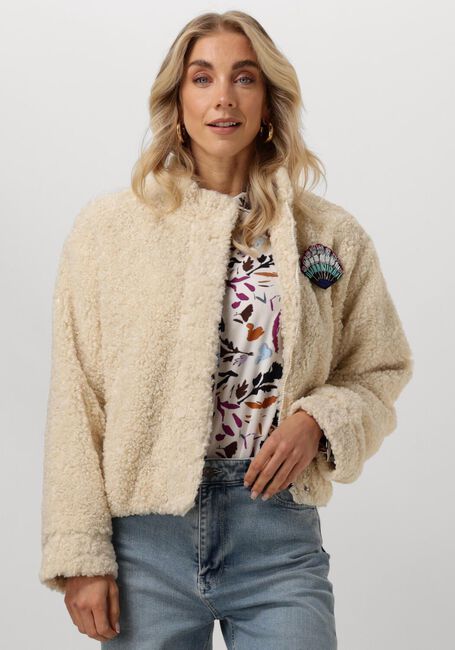 Beige POM AMSTERDAM Jack JACKET - TEDDY ECRU - large