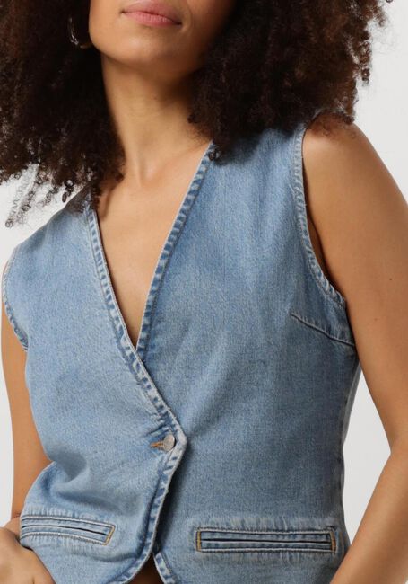 Blaue SELECTED FEMME Gilet SLFELLIN DENIM VEST - large