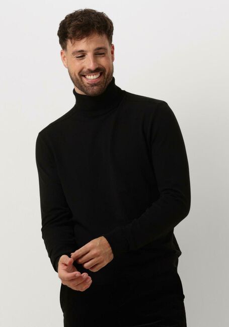 Schwarze SELECTED HOMME Rollkragenpullover SLHBERG ROLL NECK - large