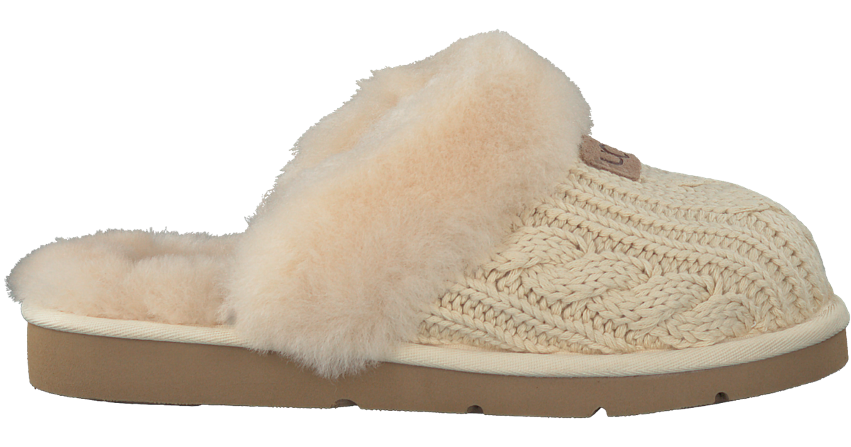 Weisse Ugg Hausschuhe Cozy Knit Cable Omoda