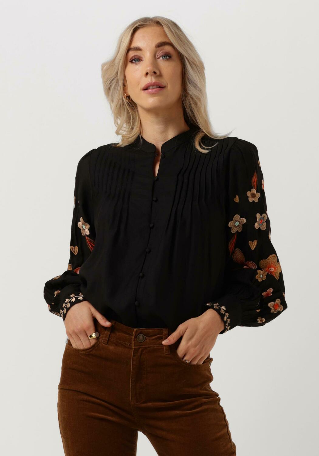 Schwarze Fabienne Chapot Bluse Heidi Blouse Omoda